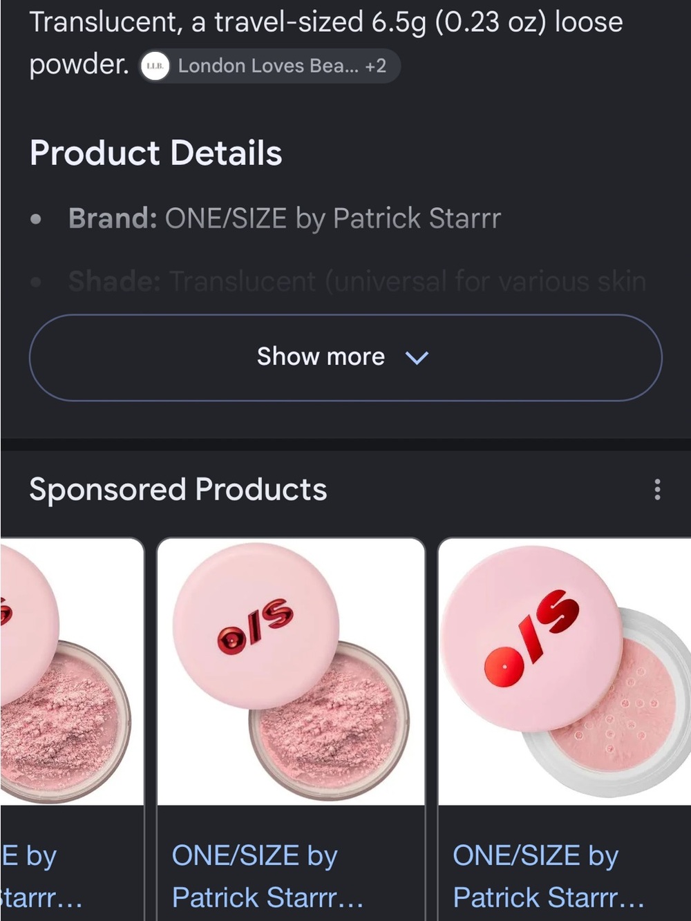 ONE/SIZE Translucent Ultimate Setting Powder - Red & Cream Box - Picture 7 of 8